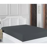 Ezgi Tek Kişilik Lastikli Kumaş Çarşaf - 100x200 - Antrasit