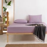 Ezgi Tek Kişilik Lastikli Kumaş Çarşaf - 100x200 - Lila