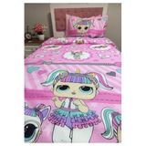 Ezgi Tek Kişilik Lol Bebek Nevresim Takımı (Çarşafı Lastikli) Pembe 200x220, 123rnevresim
