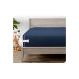 Ezgi Tek Kişilik Penye Lastikli Çarşaf%100 Pamuk Lacivert 100x200 cm, pamelahome54654