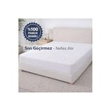 Ezgi%100 Pamuk Bambu Lastikli Fitted Alez 100 x 200 cm, Sıvı Geçirmez Yatak Koruyucu, Beyaz