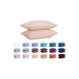 Ezgi%100 Pamuklu Ranforce Yastık Kılıfı - Bej Krem - 2'li Set 50x70, VFKLF001