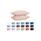 Ezgi%100 Pamuklu Ranforce Yastık Kılıfı - Bej Krem - 2'li Set 50x70, VFKLF001