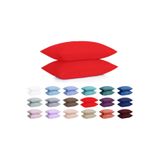 Ezgi%100 Pamuklu Ranforce Yastık Kılıfı - Kırmızı - 2'li Set 50x70 cm, VFKLF001