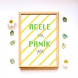 Ezgoola/Esprili Yazılı Tablo/Enerjik Modern Duvar Sanatı/Soyut Poster Tasarımı/Poster/Hediye/Yılbaşı Hediyesi/Yeni Yıl Hediyesi (50x70, Siyah)