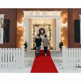 EZLucky Parti için Kırmızı Halı Koşucu, 2.6X15 ft, 130 GSM Keçe Dokumasız Kumaş, Düğün Töreni için Koridor Koşucusu, Düğün Töreni için Koridor Koşucusu, Parti için Kırmızı Pist Halısı, Parti için