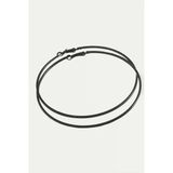 Ezme Çizgili Metal Halka Küpe 8-9-10 Cm