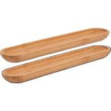 Ezmk Ev Gereçleri Bambu Zeytin Tabağı, Bambu Zeytinlik, 2 Adet, 35 cm