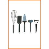 Ezmk Ev Gereçleri Beşli Mutfak Seti, Çırpıcı, Spatula, Soyacak, Pizza Kesici, Rende | 5'li