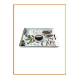 EZMK EV GEREÇLERİ Çay Tepsisi, Kahve Tepsisi, Sunum Tepsisi 37x27 cm