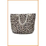 Ezmk Ev Gereçleri Leopar Desenli Plaj Çantası 38X50 cm Hafif Tekstil Materyali ile Şık Tasarım