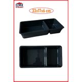 EZMK EV GEREÇLERİ Organizer, Dolap Çekmece İçi Düzenleyici Kutu - Siyah - 2 Adet ( 33x17x6 cm )