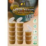 Ezu Home 50 Adet Sızdırmaz 120 ml Mini Saklama Kabı Sosluk Buzluk Kabı, Et Suyu, Kemik Suyu, Sos Kabı Mutfak