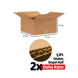 Ezupack 10 Adet Çift Oluklu eticaret Kargo Kutu Karton Koli 27x27x17 Taşıma, Arşiv, Depolama,Taşınma,Kitap