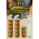 Ezupack 100 Adet Sızdırmaz 120 ml Mini Saklama Kabı Sosluk Buzluk Kabı, Et Suyu, Kemik Suyu, Sos Kabı Mutfak