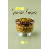 Ezupack 10'LU Plastik Kase Ayaklı Magnolia Tatlı Sunum Bardağı Mika Magnolya Kasesi (CAM DEĞİLDİR)