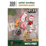 Ezupack 10X25 100Ad Kurabiye Şeker Parti Baby Shower Doğum günü Hediyelik Kendinden Yapışkanlı Jelatin Poşet