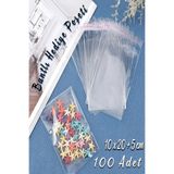 Ezupack 10X25cm Kurabiye Şeker Parti Baby Shower Doğum Hediyelik Kendinden Yapışkanlı Jelatin Bantlı Poşet