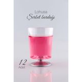 Ezupack 12'Lİ 170 ML Gri Ayaklı Lohusa Zemzem Şerbet İkram Bardağı Kahve Yanı Sunumluk Mika Sert Plastik Shot Bardağı