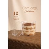 Ezupack 12'Lİ Yuvarlak Tiramisu Cup Mika Kase Plastik Şeffaf Kapaklı Sunum Kabı Tatlı & Meze Ve Salata Kap