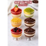 Ezupack 20'Lİ Plastik Kase Ayaklı Magnolia Tatlı Sunum Bardağı Mika Magnolya Kasesi (CAM DEĞİLDİR)