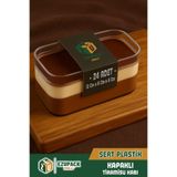 Ezupack 24'lü Tiramisu Cup 300 cc Mika Kase Plastik Şeffaf Kapaklı Sunum Kabı Tatlı & Meze Ve Salata Kap