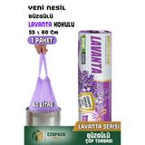 Ezupack 40 Lt ( 1 PAKET ) Avantaj Paket Orta Boy Lavanta Kokulu Büzgülü Çöp Poşeti Çöp Torbası 10 Adet
