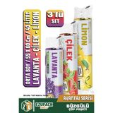 Ezupack 40 Lt 3lü Set Avantaj Orta Boy Lavanta Çilek Limon Kokulu Büzgülü Çöp Poşeti Çöp Torbası 30 Adet