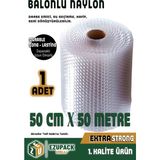 Ezupack 50CMX50MT 3 Katlı Balonlu Naylon Patpat Eşya Koruma Naylon Pat Pat - Dayanıklı Ambalaj