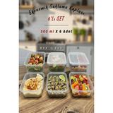Ezupack 6lı 500ml Eko Sızdırmaz Kapaklı Mikrodalga Difriz Derin Dondurucu Buzluk Düzenleyici Saklama Kabı