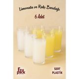 Ezupack 6'LI SERT PLASTİK Rakı Şalgam Limonata Meşrubat İçecek Düğün Davet Parti Organizasyon Bardağı