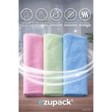 Ezupack İthal 3'lü İpek Dokulu Parlak Mikrofiber Temizlik Bezi, Cam, Araba, Mutfak, Fiber Bez (40 X 40 CM)