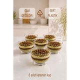 Ezupack PLASTİK Karaman Sunum Kasesi Tatlı Kasesi Kübik Prizma Kase Magnolya, Puding, Meze, Tiramisu Cup