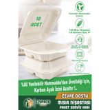 Ezupack Tek Göz Çevre Dostu Mısır Nişastası Paket Servis Kapları Islanmayan, Mikrodalga Derin Dondurucu Kabı