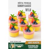 Ezupack Yuvarlak Sert Mika Magnolya Bardağı Kase Plastik Şeffaf Sunum Kabı 250Cc 10Adet Tatlı&Meze Salata