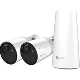 Ezviz Ezvız 1080P Kablosuz Ip Kamera, 365 Gün Pil Gücü, Renkli Gece Görüşlü Güvenlik Sistemi, Pır Hareket Algılama, Çift Yönlü Ses, IP66 Hava Koşullarına Dayanıklı, Alexa ile Uyumlu, Bc1-B2 (2 Kamera+1base)