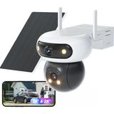 Ezviz Ezvız 4mp+4mp Wifi Güvenlik Kamerası Dış Mekan Pili Güneş Enerjisi, Pan&tilt Çift Lens, 10400MAH Pil, Otomatik Takip, Renkli Gece Görüşü, Kişi/araç Algılama, 2 Yönlü Ses, CB90 Çift + 8W Güneş Paneli