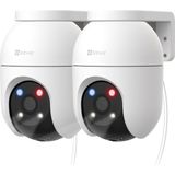 Ezviz Ezvız 5mp Pan&tilt Gözetleme Kamerası Dış Mekan Wifi, 360° Ptz, Kişi/araç Algılama, Iki Yönlü Ses, Otomatik Izleme, Renkli Gece Görüşü, 2,4/5ghz Wifi 6, Hava Koşullarına Dayanıklı, C8C 3k 2'li Paket