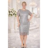 EZZE 7265 ITHAL BONCUK PAYET MIDI BOY ELBISE