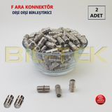 F Ara Konnektör - Dişi - Dişi Kablo Birleştirici 2 Adet