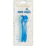 F BLACKSTONE Bebek Mama Kaşığı 6'lı Set - Mavi