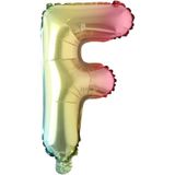 F Harf Gökkuşağı Folyo Balon16 İnç 36 cm