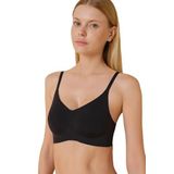 F.K Lazer Kesim Pedli Seamless Bralet Hayalet Sütyen (Siyah, 95B)