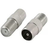 F Konnektör E-320L Dişi Anten Fiş 60 Ohm Erkek Dönüştürücü Jak (Çk-40)
