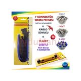 F Konnektör Sıkma Pensesi + Kablo Soyucu + Sıkmalı F Konnektörler
