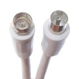 F Tipi 75 Ohm Erkek Anten Kablosu 5 Metre, Tv, Uydu Ve Receiver Bağlantısı İçin Uyumlu