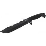 F03T Kamp Tırtıklı Testereli Outdoor Pala / Bıçak 39 Cm - Kauçuk Saplı - Lisinya
