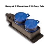 (F160) 1X16 Kauçuk Mon. 2 Li Grup Priz - Beyaz
