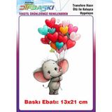 F17 Ajans Balonlu Fil Ütü ile Yapışan Tişört Tekstil Baskı