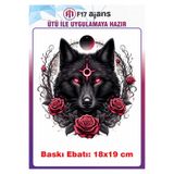 F17 Ajans Kurt Gotik Temalı Ütü ile Yapışan Tekstil Kumaş Tişört Dtf Baskı